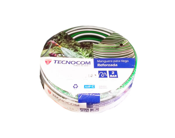 MANGUERA RIEGO 1/2 REFORZ. TECNO x 15 mt