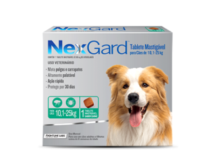 NEXGARD G TABLETA MASTICABLE 10 A 25 KG
