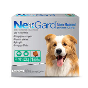 NEXGARD G TABLETA MASTICABLE 10 A 25 KG