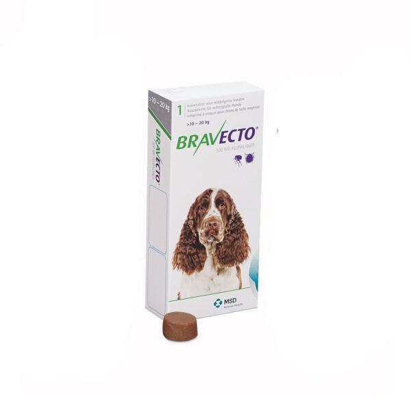 BRAVECTO COMP. MASTICABLE 10 - 20 KG.