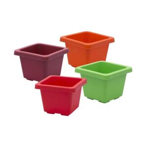 MACETA CUBO 10x10 MATRI  COLORES SURT.