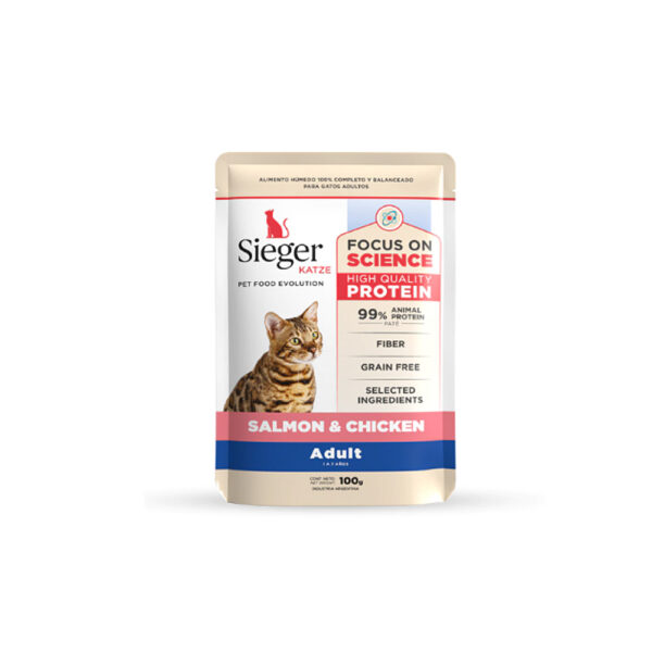 SIEGER KATZE Gato Pouch SalmonPollo 100g