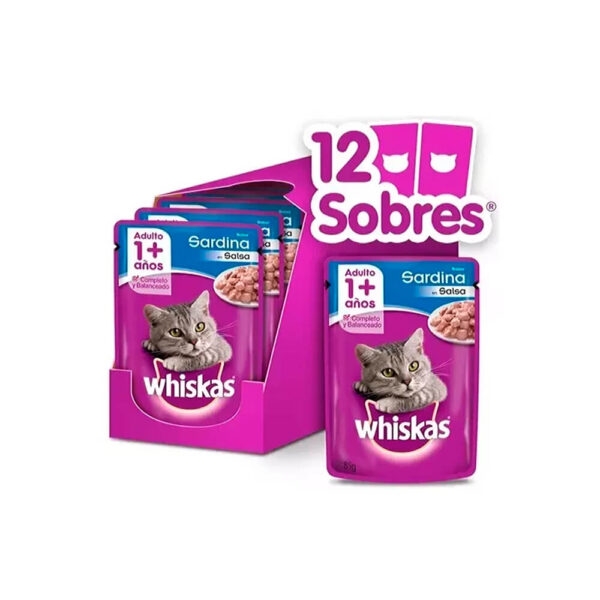 WHISKAS POUCH ADULTO Sardina 12u x 85gOF