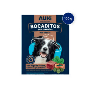 BOCADITO AUKI Higado y Espinaca x 100 gr