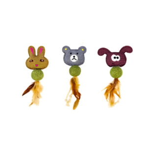 HIERBA GATERA C/PELUCHE Y PLUMA WPS-205
